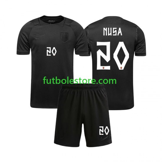 Segunda Equipación del Noruega Antonio NUSA 20 World Cup 2026 Manga Corta para Niño (Camiseta y pantalón)
