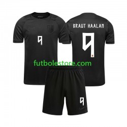 Segunda Equipación del Noruega Braut Haaland 9 World Cup 2026 Manga Corta para Niño (Camiseta y pantalón)