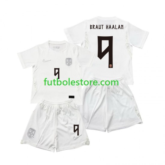 Tercera Equipación del Noruega Braut Haaland 9 World Cup 2026 Manga Corta para Niño (Camiseta y pantalón)