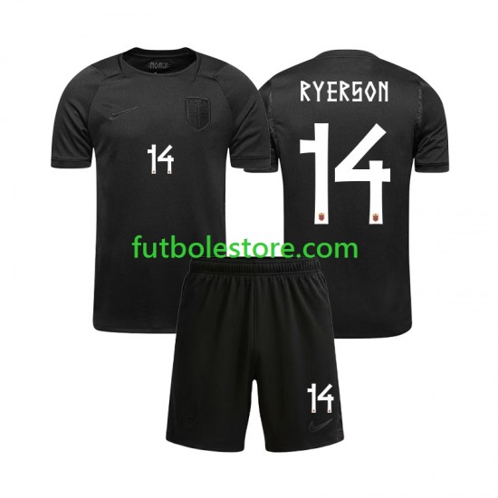 Segunda Equipación del Noruega Julian Ryerson 14 World Cup 2026 Manga Corta para Niño (Camiseta y pantalón)