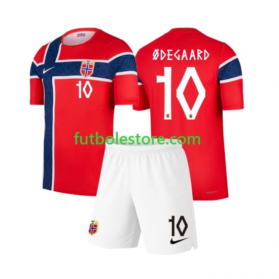 Primera Equipación del Noruega Martin Odegaard 10 World Cup 2026 Manga Corta para Niño (Camiseta y pantalón)