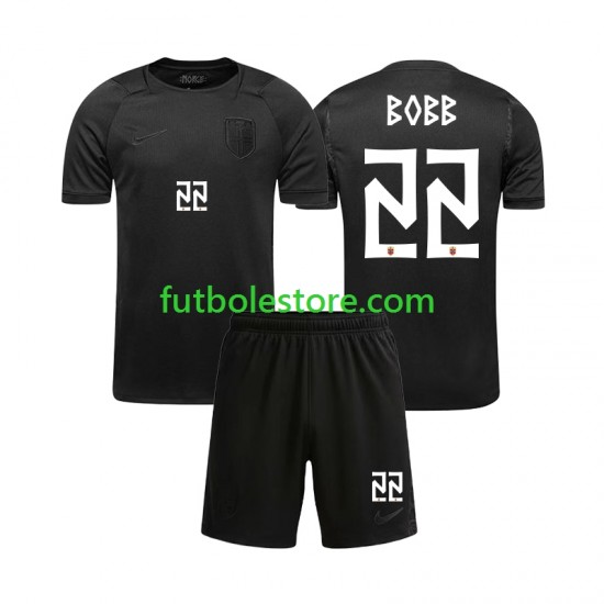 Segunda Equipación del Noruega Oscar Bobb 22 World Cup 2026 Manga Corta para Niño (Camiseta y pantalón)