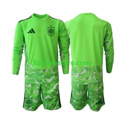 Equipación del España Portero 6th Green color World Cup 2026 ML para Niño (Camiseta y pantalón)