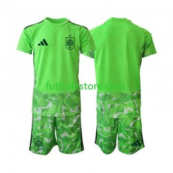 Equipación del España Portero 6th Green color World Cup 2026 Manga Corta para Niño (Camiseta y pantalón)