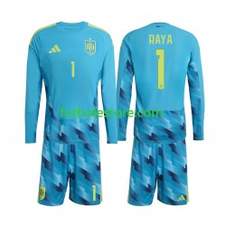 Primera Equipación del España Portero David Raya 1 World Cup 2026 ML para Niño (Camiseta y pantalón)