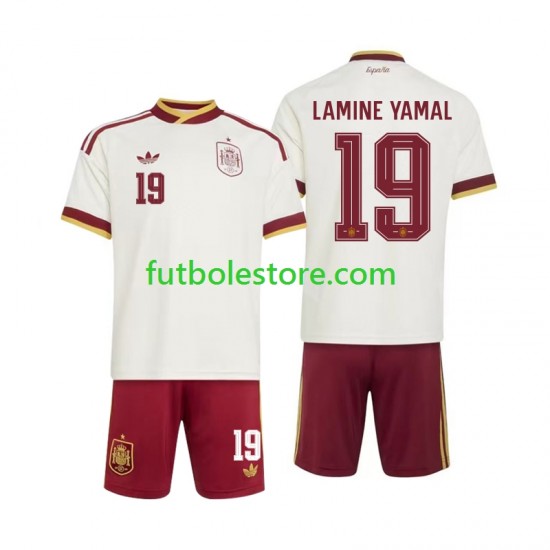 Segunda Equipación del España Lamine Yamal 19 World Cup 2026 Manga Corta para Niño (Camiseta y pantalón)