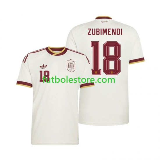 Segunda Equipación del España Martin Zubimendi 18 World Cup 2026 Manga Corta para Hombre