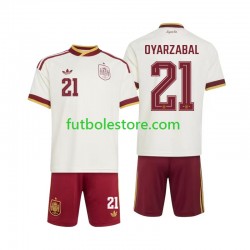 Segunda Equipación del España Mikel Oyarzabal 21 World Cup 2026 Manga Corta para Niño (Camiseta y pantalón)
