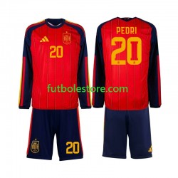 Primera Equipación del España Pedri 20 World Cup 2026 ML para Niño (Camiseta y pantalón)