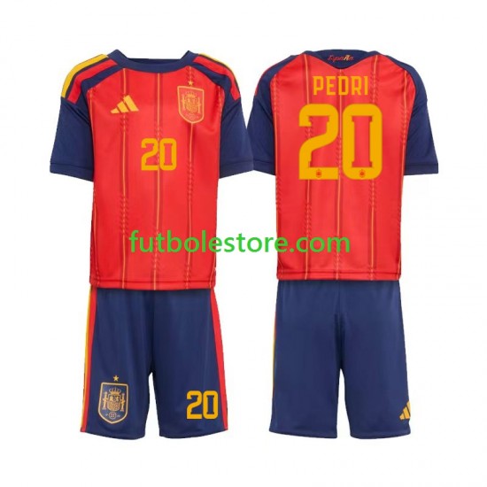 Primera Equipación del España Pedri 20 World Cup 2026 Manga Corta para Niño (Camiseta y pantalón)