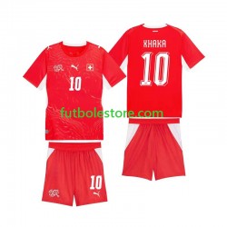 Primera Equipación del Suiza Granit Xhaka 10 World Cup 2026 Manga Corta para Niño (Camiseta y pantalón)
