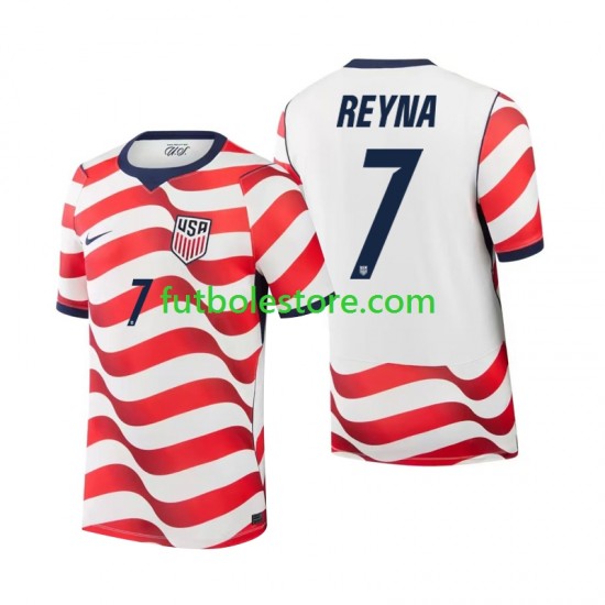 Primera Equipación del Estados Unidos Giovanni Reyna 7 World Cup 2026 Manga Corta para Hombre