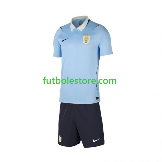 Primera Equipación del Uruguay World Cup 2026 Manga Corta para Niño (Camiseta y pantalón)