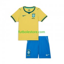 Primera Equipación del Brasil World Cup 2026 Manga Corta para Niño (Camiseta y pantalón)