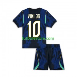 Segunda Equipación del Brasil Vinicius Junior 10 World Cup 2026 Manga Corta para Niño (Camiseta y pantalón)