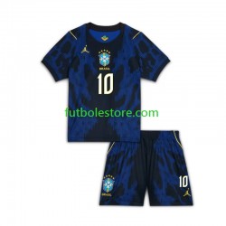 Segunda Equipación del Brasil Vinicius Junior 10 World Cup 2026 Manga Corta para Niño (Camiseta y pantalón)