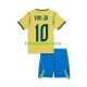 Primera Equipación del Brasil Vinicius Junior 10 World Cup 2026 Manga Corta para Niño (Camiseta y pantalón)