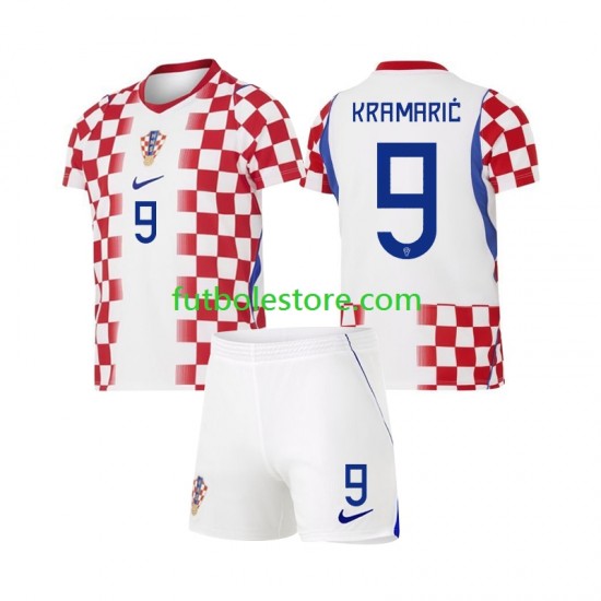 Primera Equipación del Croacia Andrej Kramaric 9 World Cup 2026 Manga Corta para Niño (Camiseta y pantalón)
