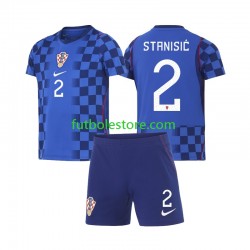 Segunda Equipación del Croacia Josip Stanisic 2 World Cup 2026 Manga Corta para Niño (Camiseta y pantalón)