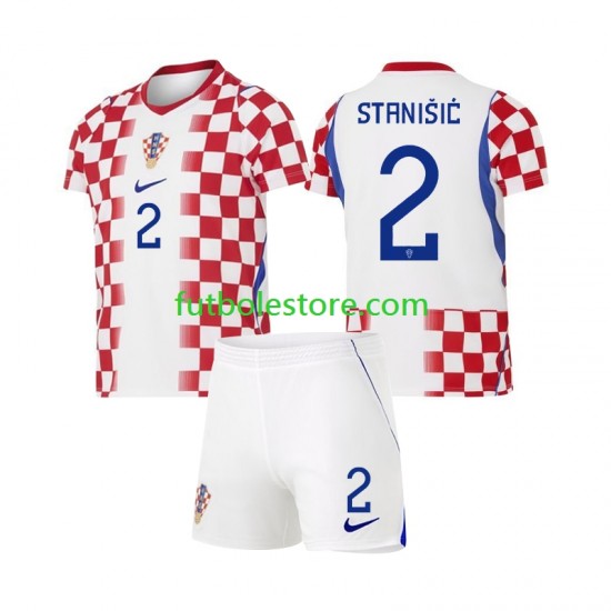 Primera Equipación del Croacia Josip Stanisic 2 World Cup 2026 Manga Corta para Niño (Camiseta y pantalón)