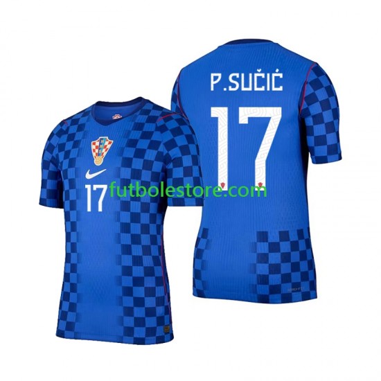 Segunda Equipación del Croacia Petar Sucic 17 World Cup 2026 Manga Corta para Hombre