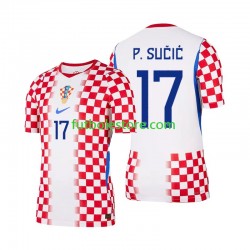 Primera Equipación del Croacia Petar Sucic 17 World Cup 2026 Manga Corta para Hombre