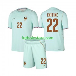 Segunda Equipación del Francia Hugo Ekitike 22 World Cup 2026 Manga Corta para Niño (Camiseta y pantalón)