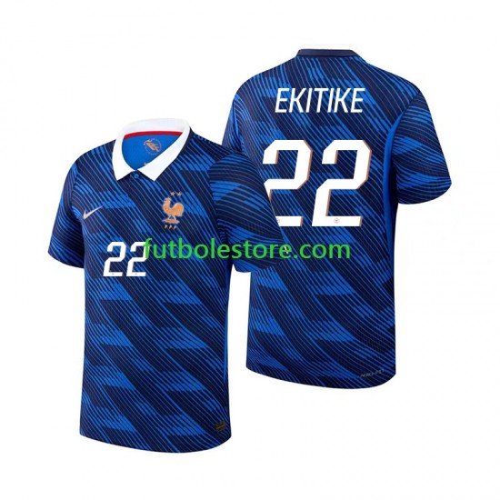 Primera Equipación del Francia Hugo Ekitike 22 World Cup 2026 Manga Corta para Hombre