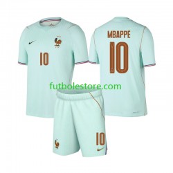 Segunda Equipación del Francia Kylian Mbappe 10 World Cup 2026 Manga Corta para Niño (Camiseta y pantalón)