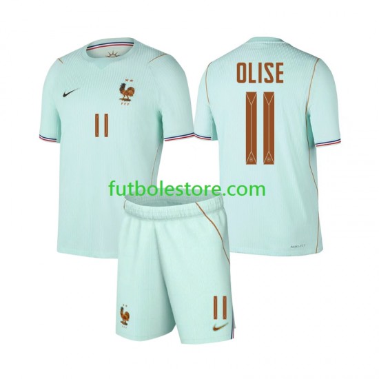 Segunda Equipación del Francia Michael Olise 11 World Cup 2026 Manga Corta para Niño (Camiseta y pantalón)