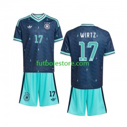 Segunda Equipación del Alemania Florian Wirtz 17 World Cup 2026 Manga Corta para Niño (Camiseta y pantalón)