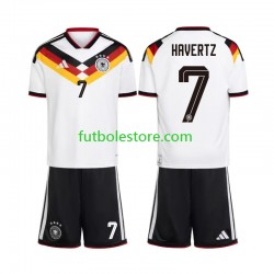Primera Equipación del Alemania Kai Havertz 7 World Cup 2026 Manga Corta para Niño (Camiseta y pantalón)