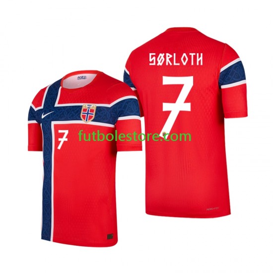Primera Equipación del Noruega Alexander Sorloth 7 World Cup 2026 Manga Corta para Hombre