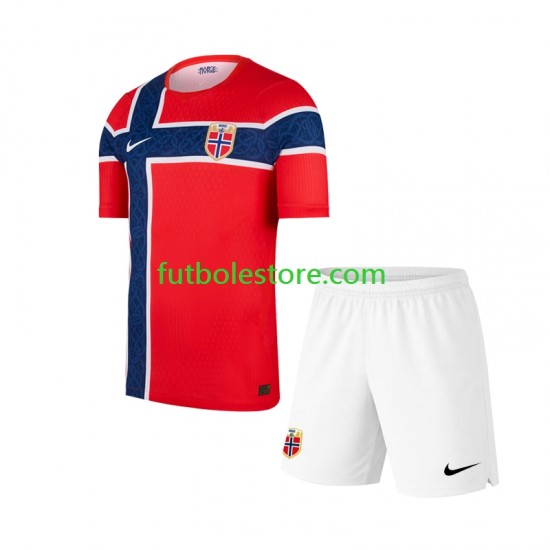 Primera Equipación del Noruega World Cup 2026 Manga Corta para Niño (Camiseta y pantalón)