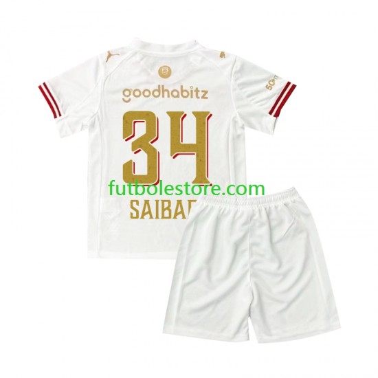 Cuarta Equipación del PSV Eindhoven Ismael Saibari 34 Efteling 2025-2026 Manga Corta para Niño (Camiseta y pantalón)