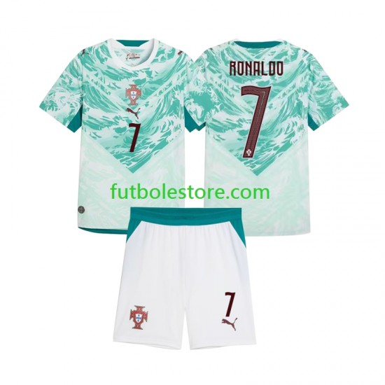 Segunda Equipación del Portugal Cristiano Ronaldo 7 2026 2027 Manga Corta para Niño (Camiseta y pantalón)