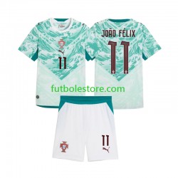 Segunda Equipación del Portugal Joao Felix 11 2026 2027 Manga Corta para Niño (Camiseta y pantalón)