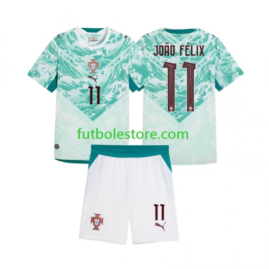 Segunda Equipación del Portugal Joao Felix 11 2026 2027 Manga Corta para Niño (Camiseta y pantalón)