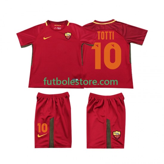 Primera Equipación del AS Roma Totti 10 Retro 2017-2018 Manga Corta para Niño (Camiseta y pantalón) Primera Equipación del AS Roma Totti 10 Retro 2017-2018 Manga Corta para Niño (Camiseta y pantalón)