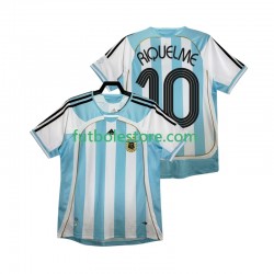 Primera Equipación del Argentina RIQUELME 10 Retro 2006 Manga Corta para Hombre