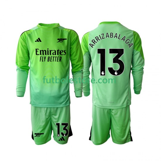 Segunda Equipación del Arsenal Portero Kepa Arrizabalaga 13 2025-2026 ML para Niño (Camiseta y pantalón) Segunda Equipación del Arsenal Portero Kepa Arrizabalaga 13 2025-2026 ML para Niño (Camiseta y pantalón)