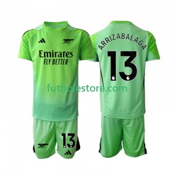 Segunda Equipación del Arsenal Portero Kepa Arrizabalaga 13 2025-2026 Manga Corta para Niño (Camiseta y pantalón)