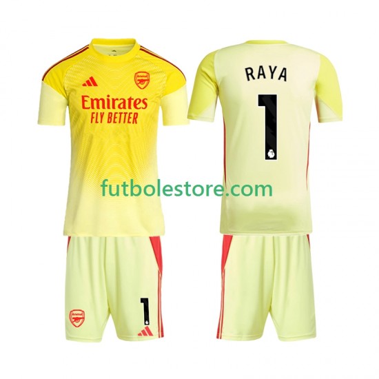Primera Equipación del Arsenal Portero Raya 1 2025-2026 Manga Corta para Niño (Camiseta y pantalón) Primera Equipación del Arsenal Portero Raya 1 2025-2026 Manga Corta para Niño (Camiseta y pantalón)