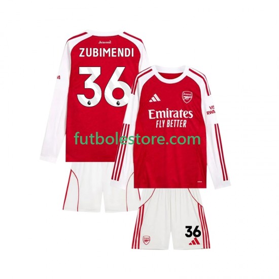 Primera Equipación del Arsenal Martin Zubimendi 36 2025-2026 Manga Corta para Niño (Camiseta y pantalón) Primera Equipación del Arsenal Martin Zubimendi 36 2025-2026 Manga Corta para Niño (Camiseta y pantalón)