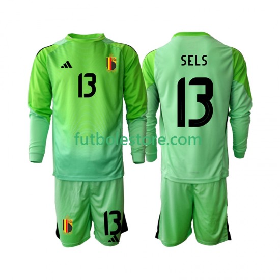 Primera Equipación del Bélgica Portero Matz Sels 13 2025 ML para Niño (Camiseta y pantalón) Primera Equipación del Bélgica Portero Matz Sels 13 2025 ML para Niño (Camiseta y pantalón)