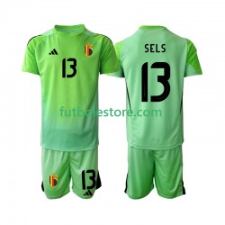 Primera Equipación del Bélgica Portero Matz Sels 13 2025 Manga Corta para Niño (Camiseta y pantalón)