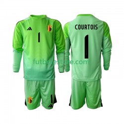 Primera Equipación del Bélgica Portero Thibaut Courtoi 1 2025 ML para Niño (Camiseta y pantalón)