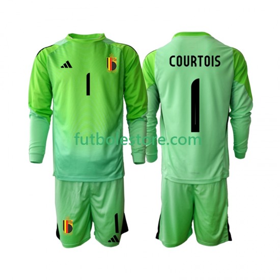 Primera Equipación del Bélgica Portero Thibaut Courtoi 1 2025 ML para Niño (Camiseta y pantalón) Primera Equipación del Bélgica Portero Thibaut Courtoi 1 2025 ML para Niño (Camiseta y pantalón)