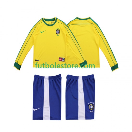 Primera Equipación del Brasil Retro 1998 ML para Niño (Camiseta y pantalón) Primera Equipación del Brasil Retro 1998 ML para Niño (Camiseta y pantalón)