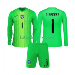 Primera Equipación del Brasil Portero Alisson Becker 1 2026 ML para Niño (Camiseta y pantalón)